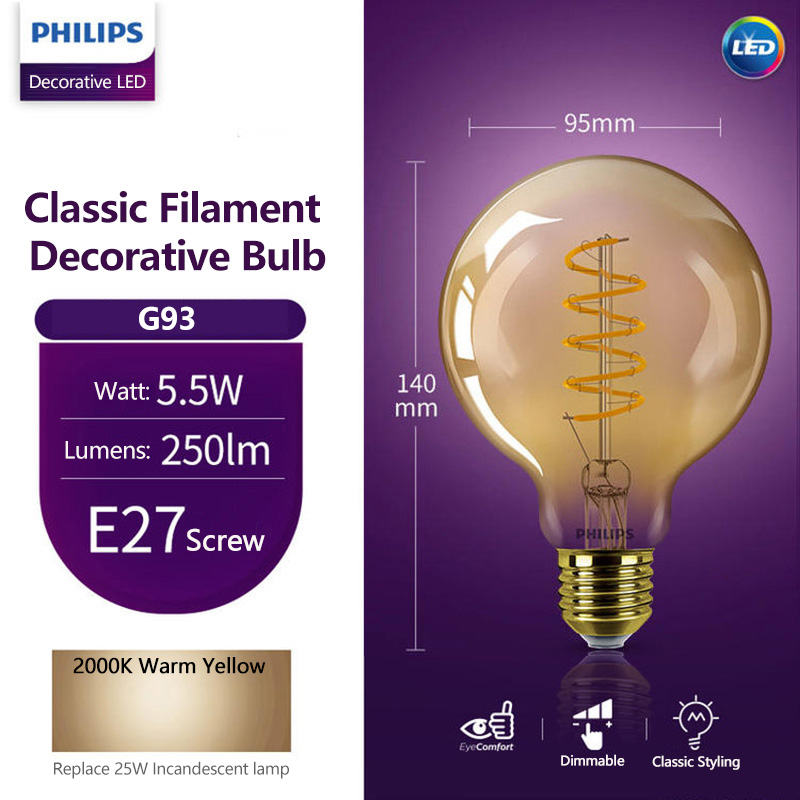 Philips LED G93 Classic Filame - Philips Bulb Led Classic recension och pris