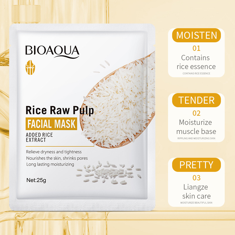 1/5/10/20pcs Rice Raw Pulp Fac - Korean Skincare Routine recension och pris